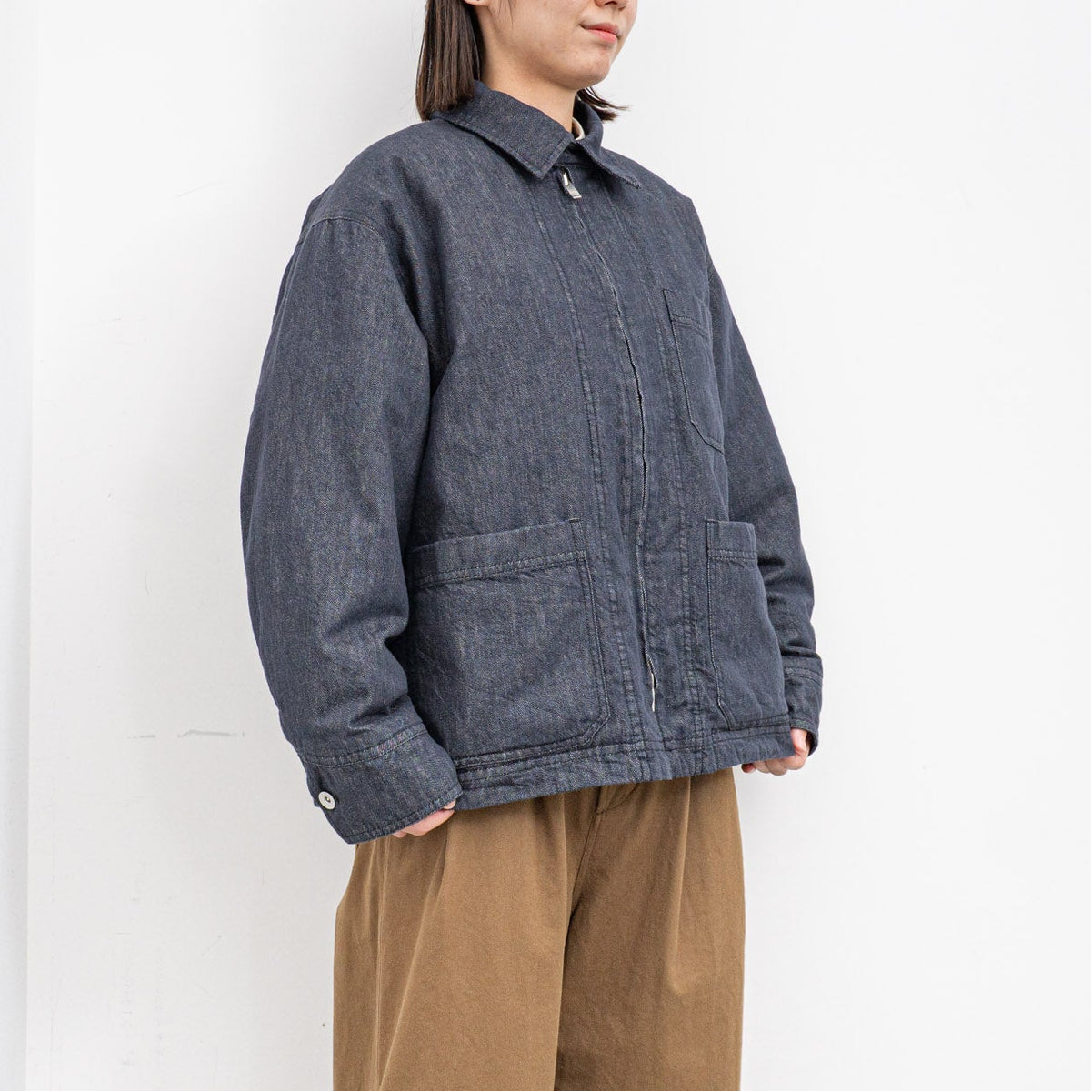 2026AW miffew｜WOMEN DENIM DOWN COVERALL（INDIGO）