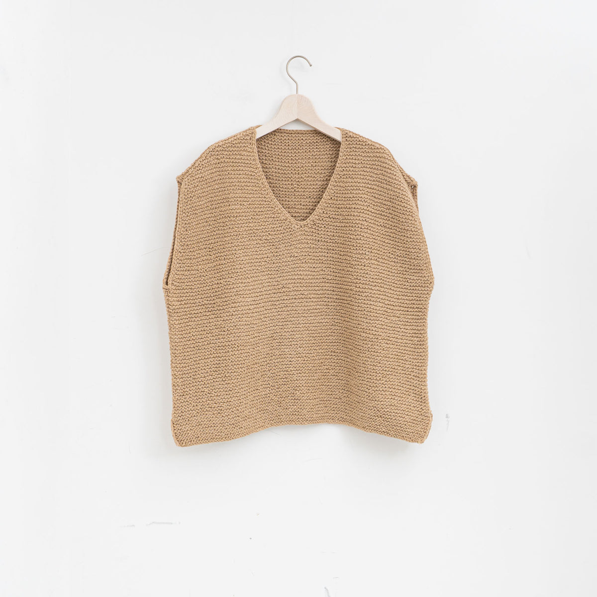 ゴーシュ｜アリパカウールハンドニット ベスト　G264-K001（beige）
