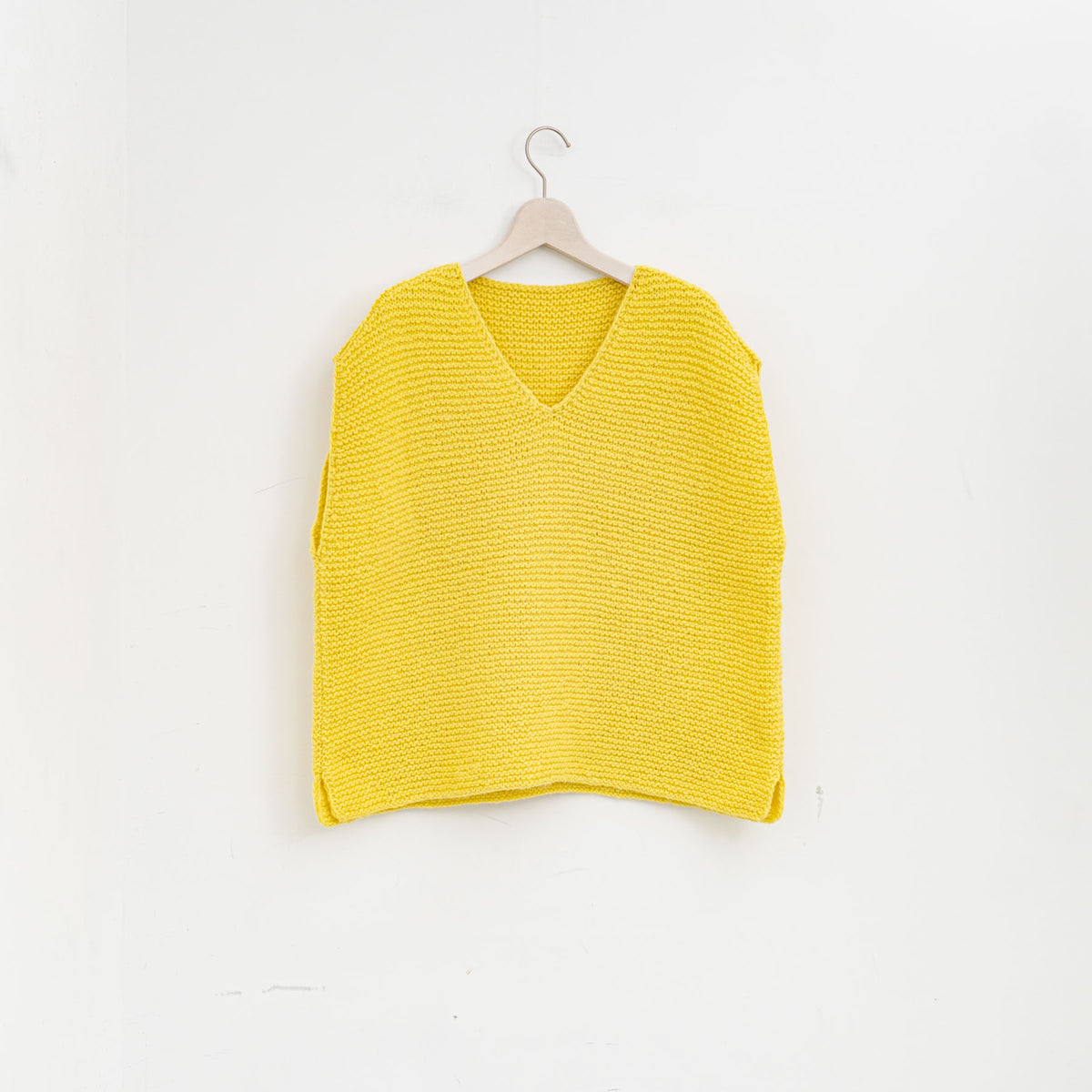 ゴーシュ｜アリパカウールハンドニット ベスト　G264-K001（light yellow）