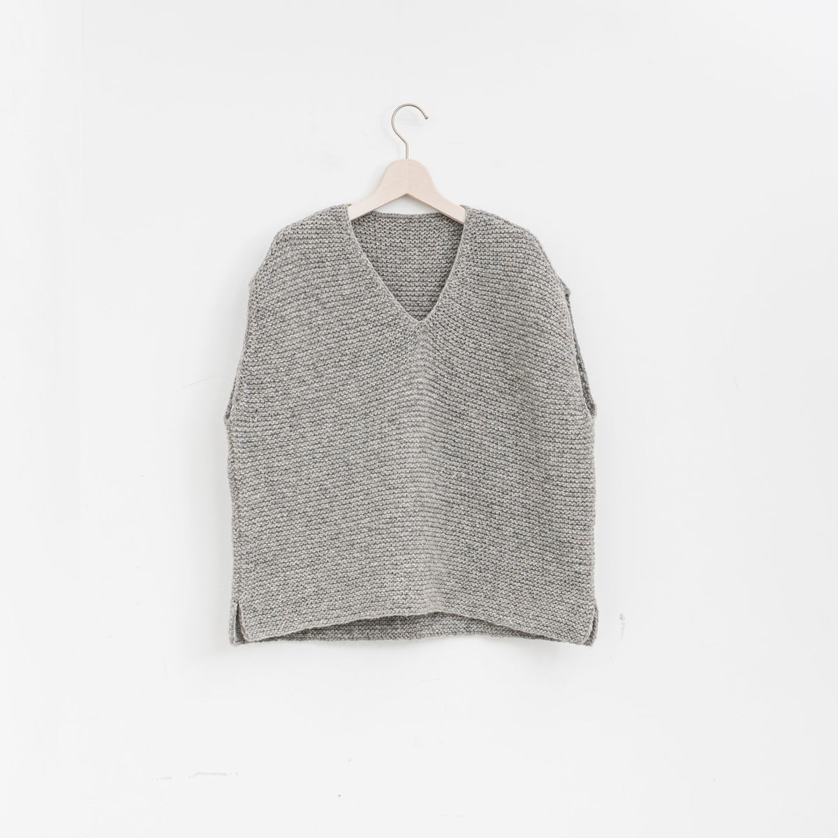 ゴーシュ｜アリパカウールハンドニット ベスト　G264-K001（light gray）