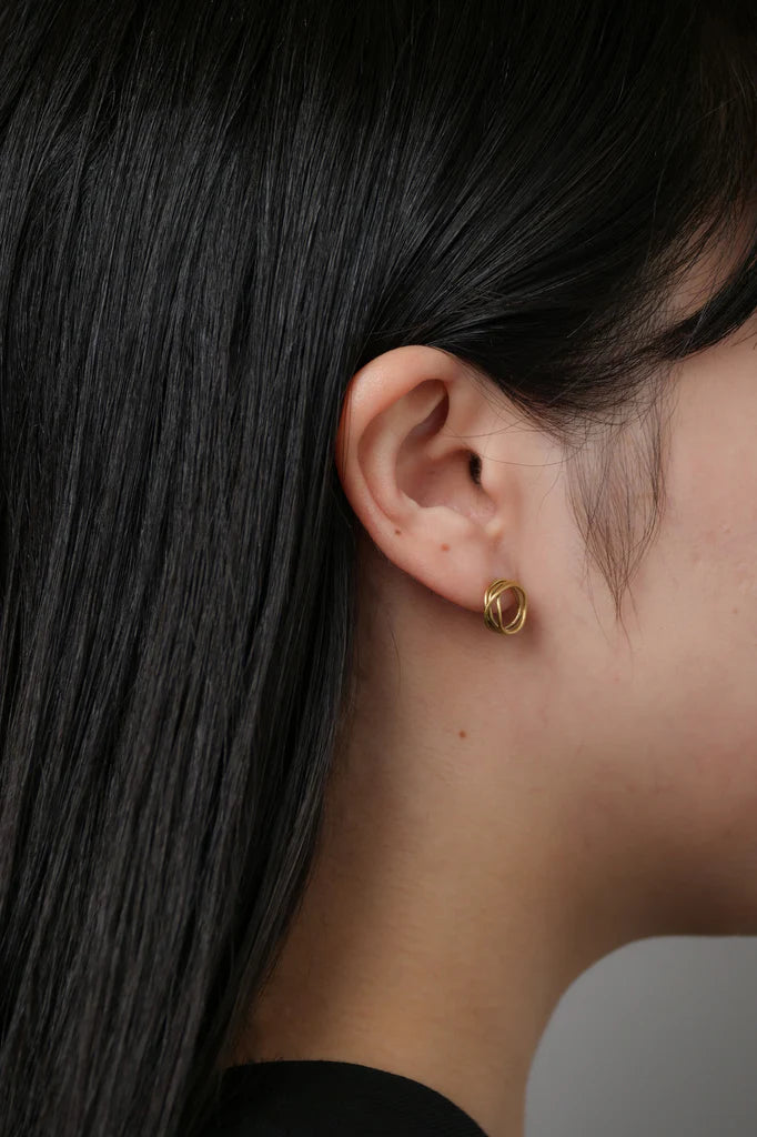 _Fot｜round wire earring _ strings (Pierced earring) gold 1208a_p