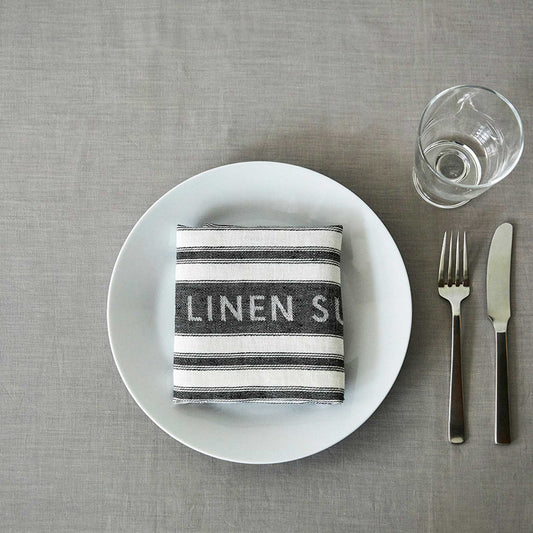 GOOD LINEN SUPPLY/　TABLE NAPKIN SATIN LOGO LINE - haus-netstore