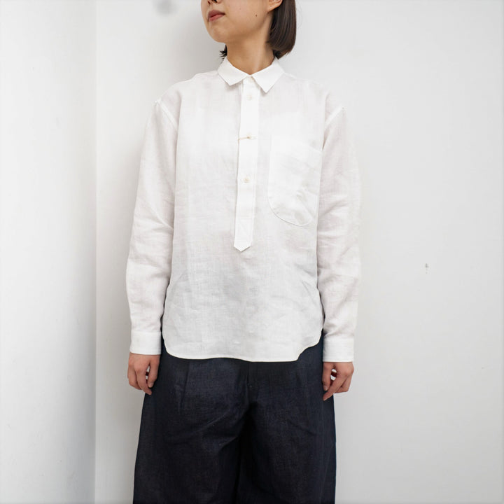 ASEEDONCLÖUD /　HandWerker pull-on shirt linen 231608 - haus-netstore