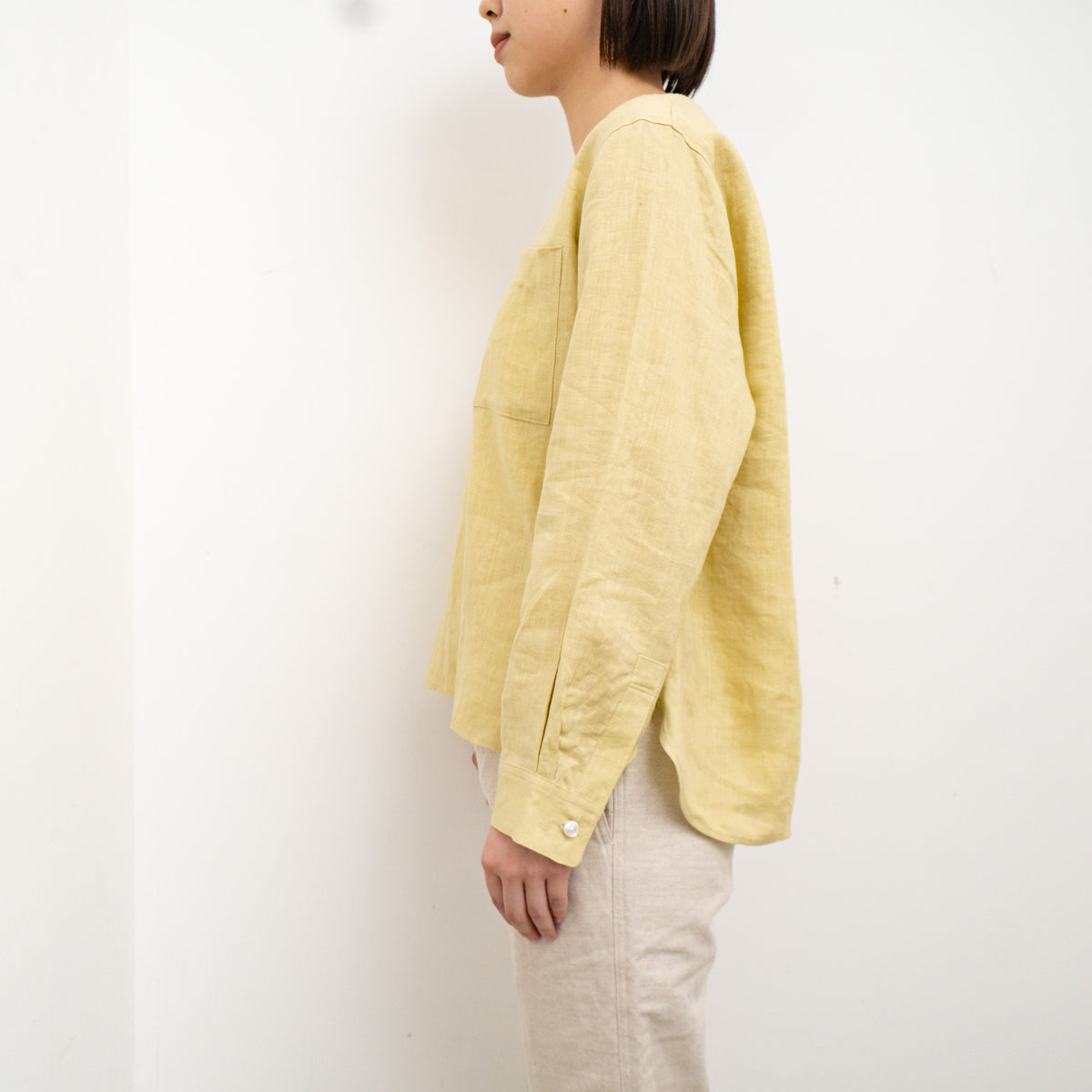 【23SS】TAYUTAU/　リネンプルオーバー長袖シャツ Y319042 - haus-netstore