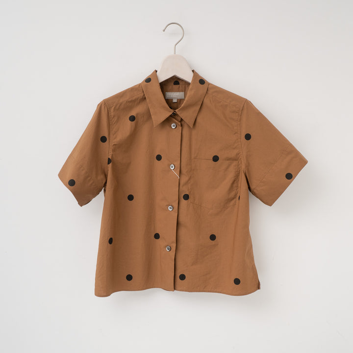MARGARET HOWELL /WOMEN　BIG SPOT COTTON col.BROWN - haus-netstore