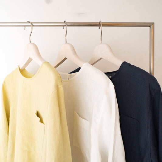 【23SS】TAYUTAU/　リネンプルオーバー長袖シャツ Y319042 - haus-netstore