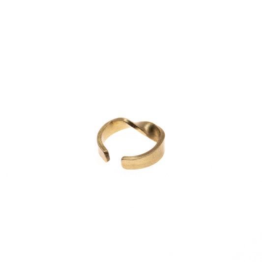 _Fot/　brass plate earring S _ twist 1002a - haus-netstore