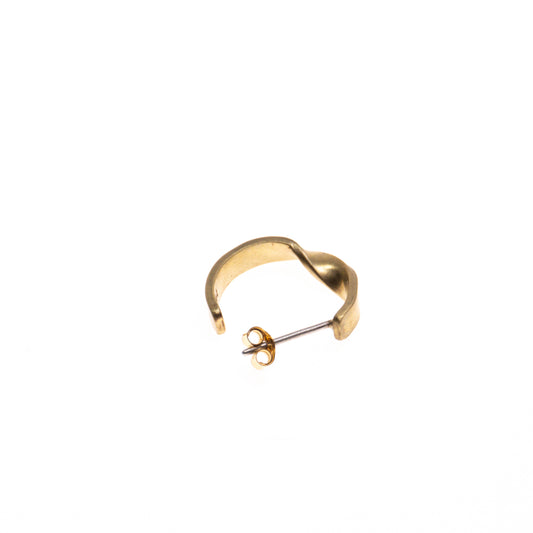 _Fot/　brass plate earring M _ twist 1003a - haus-netstore