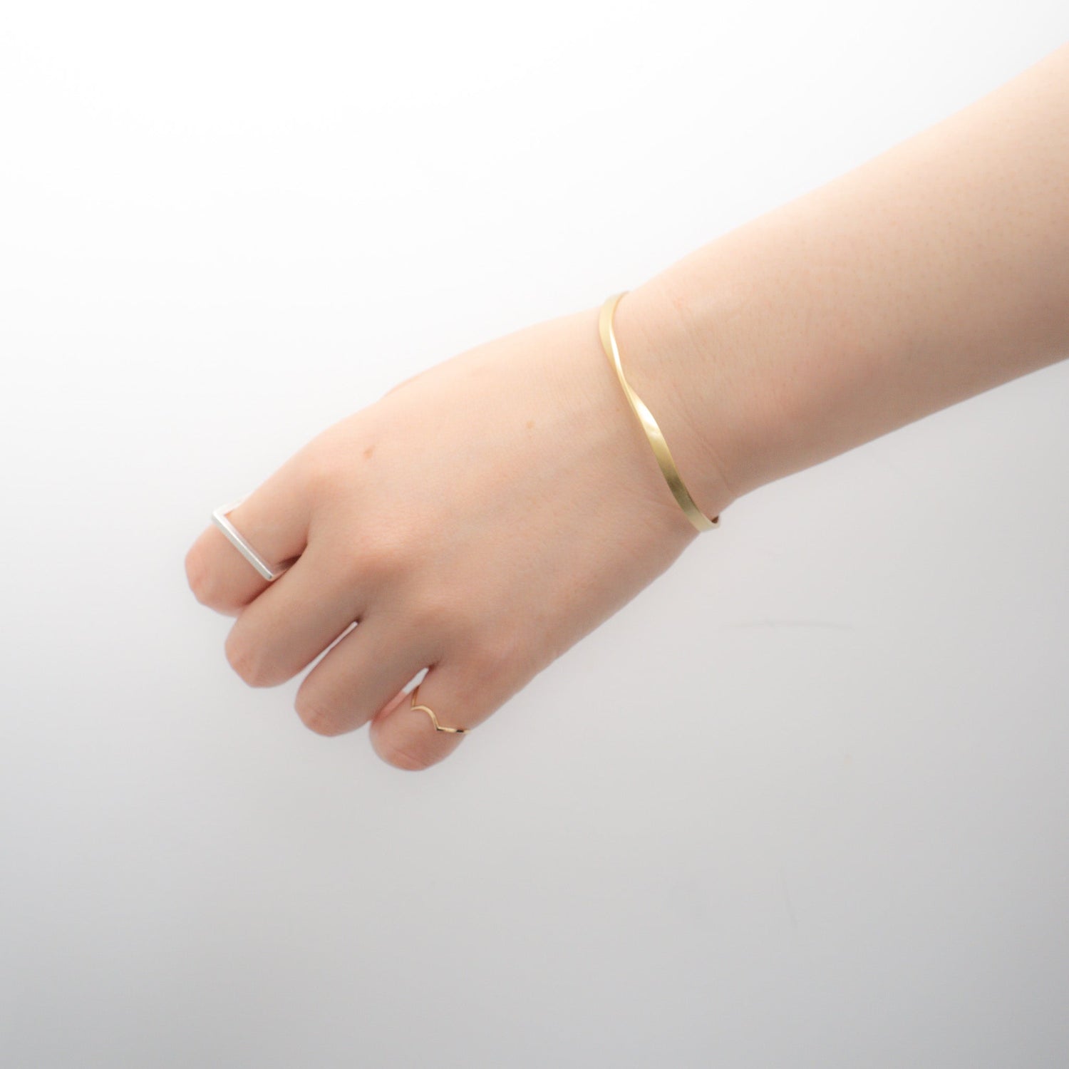 _Fot/　brass plate bangle 3mm twist brass 1001a3 - haus-netstore