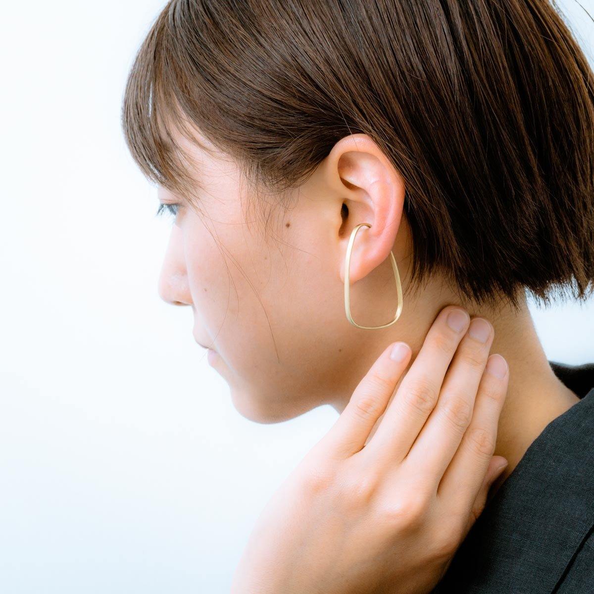 _Fot/　brass plate earring square 0804a - haus-netstore