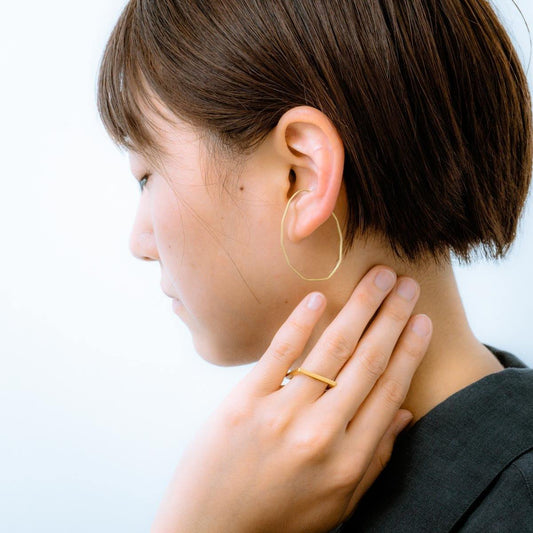 _Fot/　brass plate earring 0904a - haus-netstore