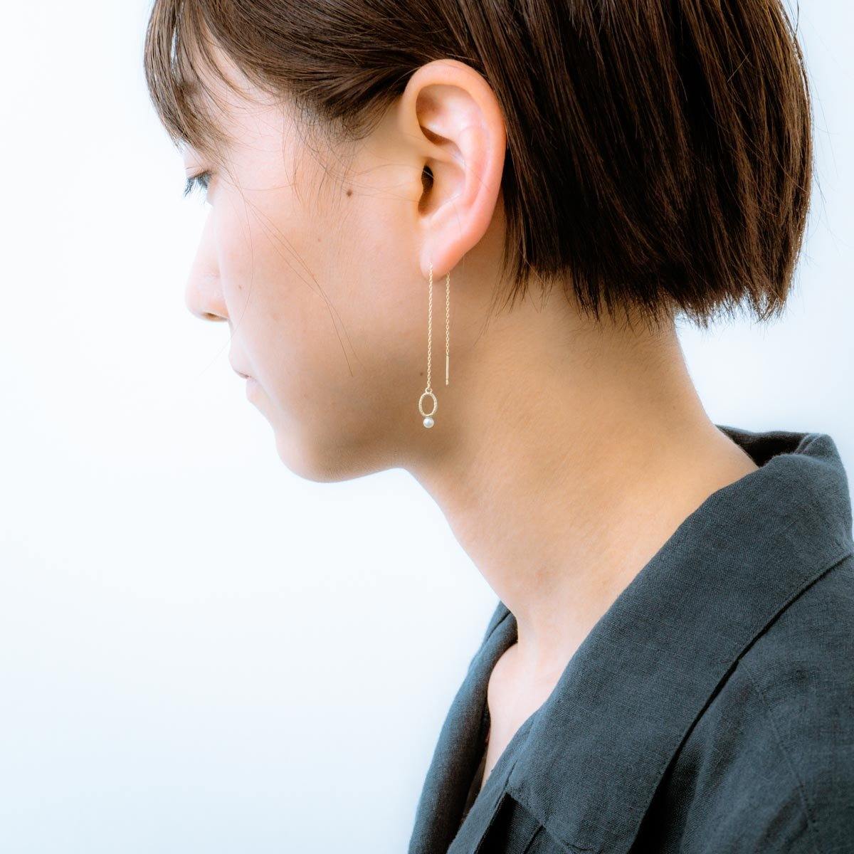 amito/　編み目オバールピアス - haus-netstore