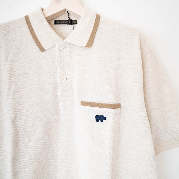 SCYE BASICS/MEN　Melange Cotton Pique Polo Shirt - haus-netstore
