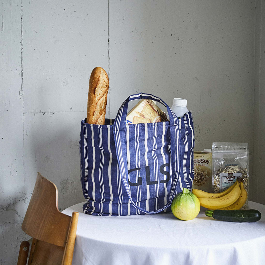 GOOD LINEN SUPPLY/　MARKET TOTE SMALL HERRING BONE - haus-netstore