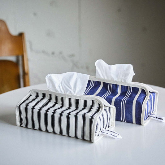 GOOD LINEN SUPPLY/　TISSUE BOX COVER HERRING BONE - haus-netstore