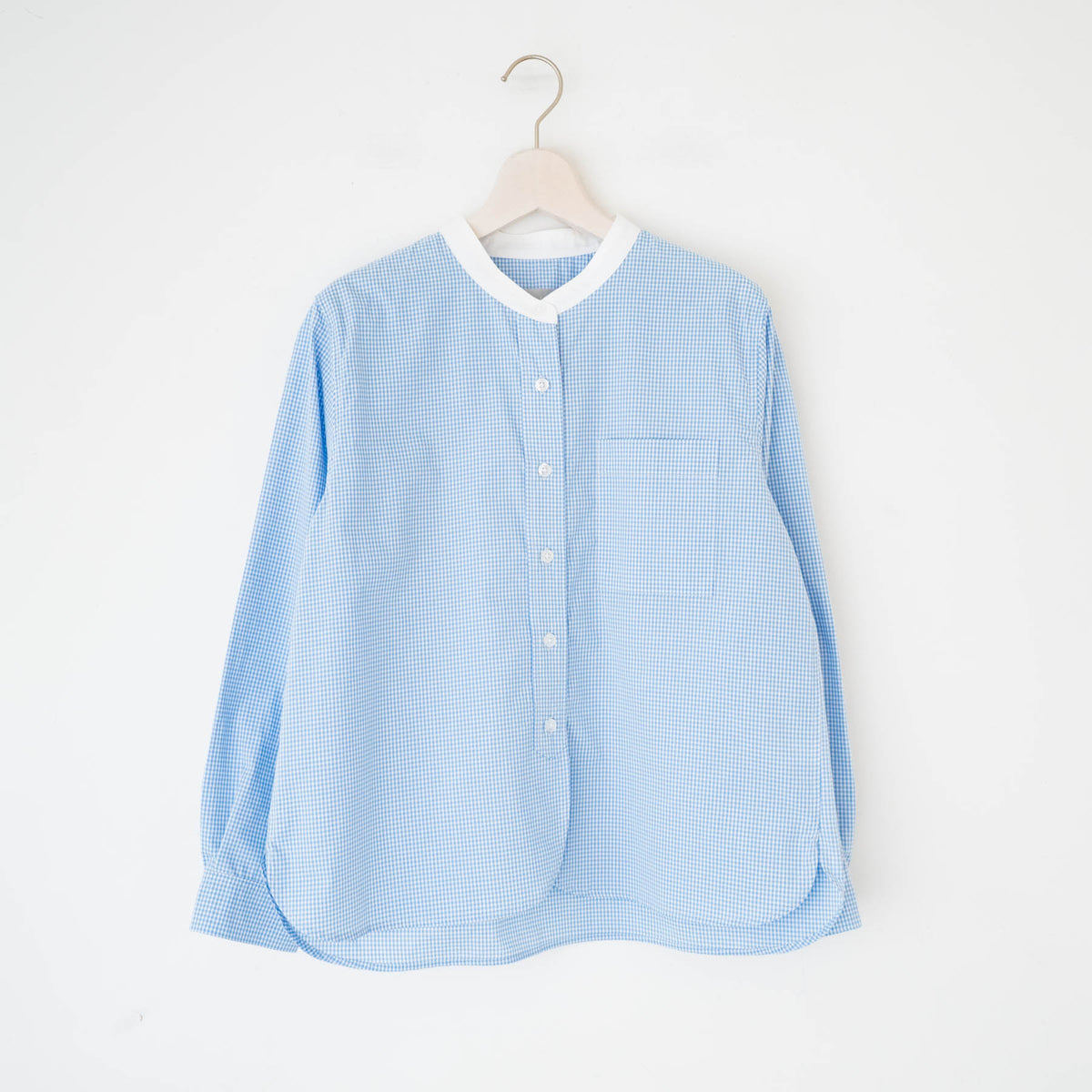 【23SS】TAYUTAU/ギンガムチェック長袖クレリックシャツ Y319044 - haus-netstore