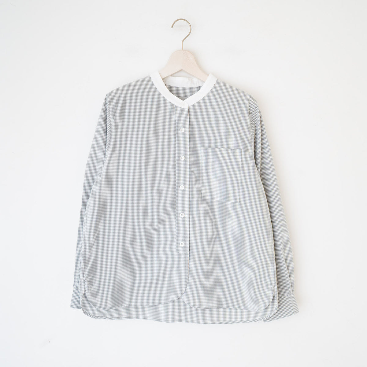 【23SS】TAYUTAU/ギンガムチェック長袖クレリックシャツ Y319044 - haus-netstore