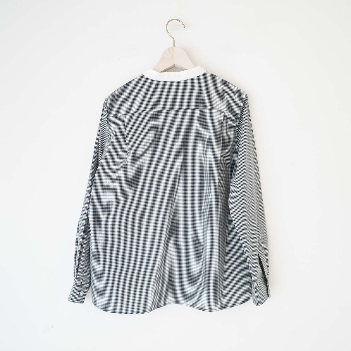 【23SS】TAYUTAU/ギンガムチェック長袖クレリックシャツ Y319044 - haus-netstore
