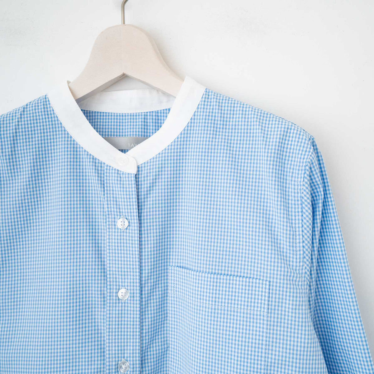 【23SS】TAYUTAU/ギンガムチェック長袖クレリックシャツ Y319044 - haus-netstore