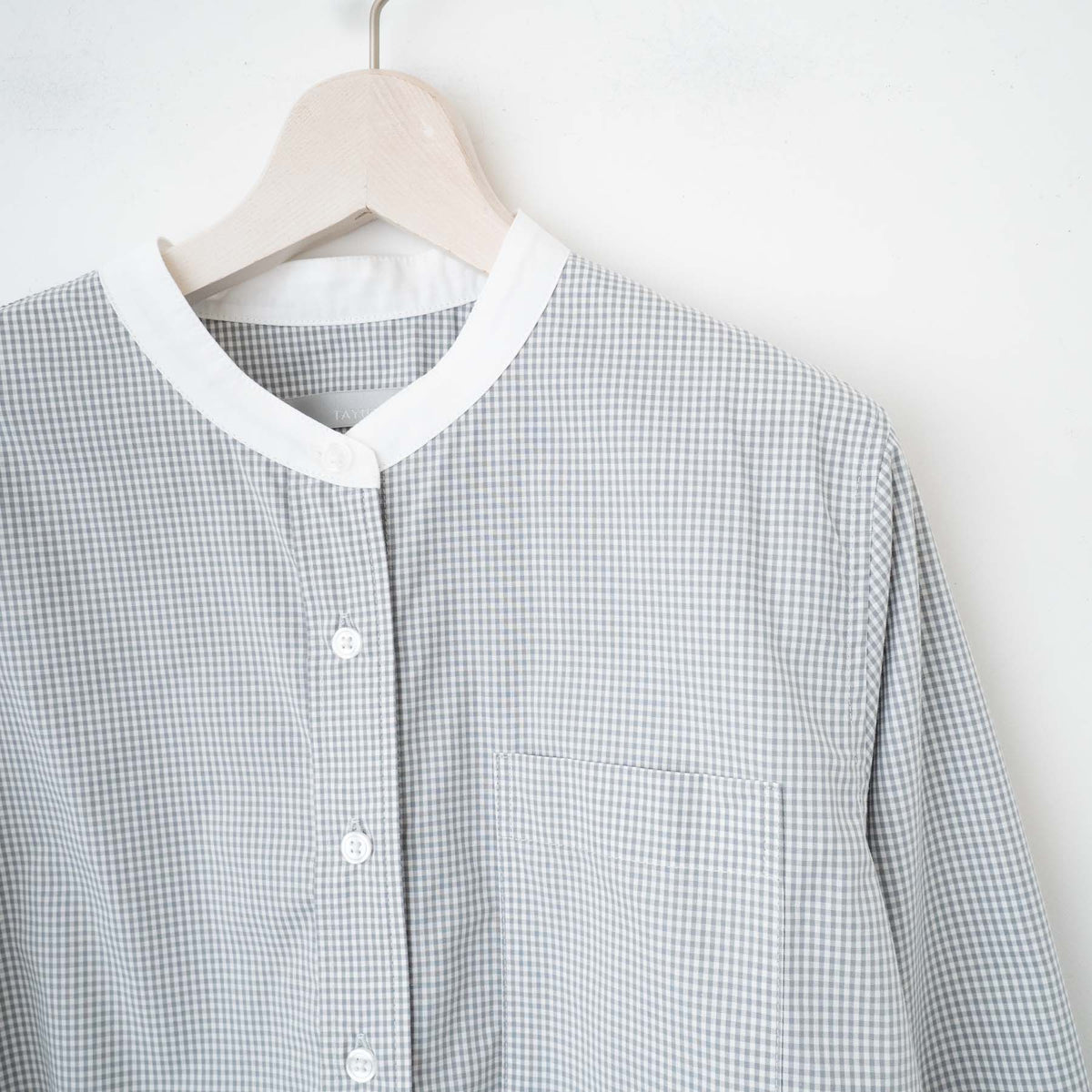 【23SS】TAYUTAU/ギンガムチェック長袖クレリックシャツ Y319044 - haus-netstore