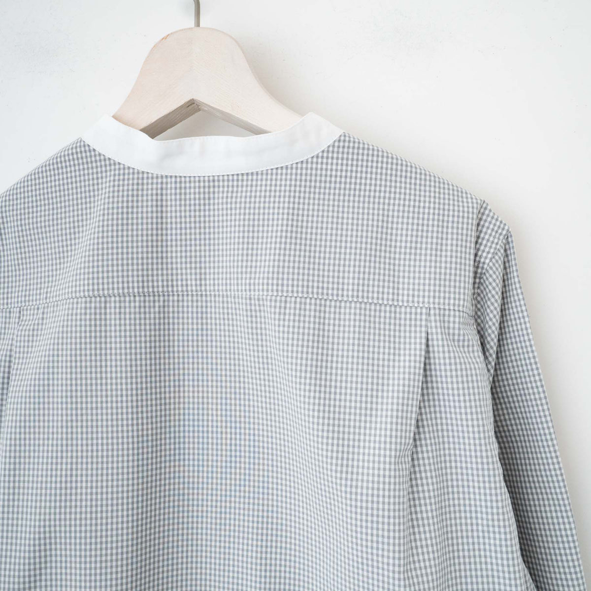 【23SS】TAYUTAU/ギンガムチェック長袖クレリックシャツ Y319044 - haus-netstore