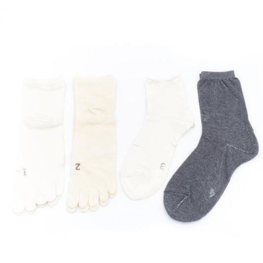 免疫力UP　meri ja kuu（メリヤクー）月と小さなワンピース ＝北アメリカの旅/　4足SET コットン charcoal - haus-netstore