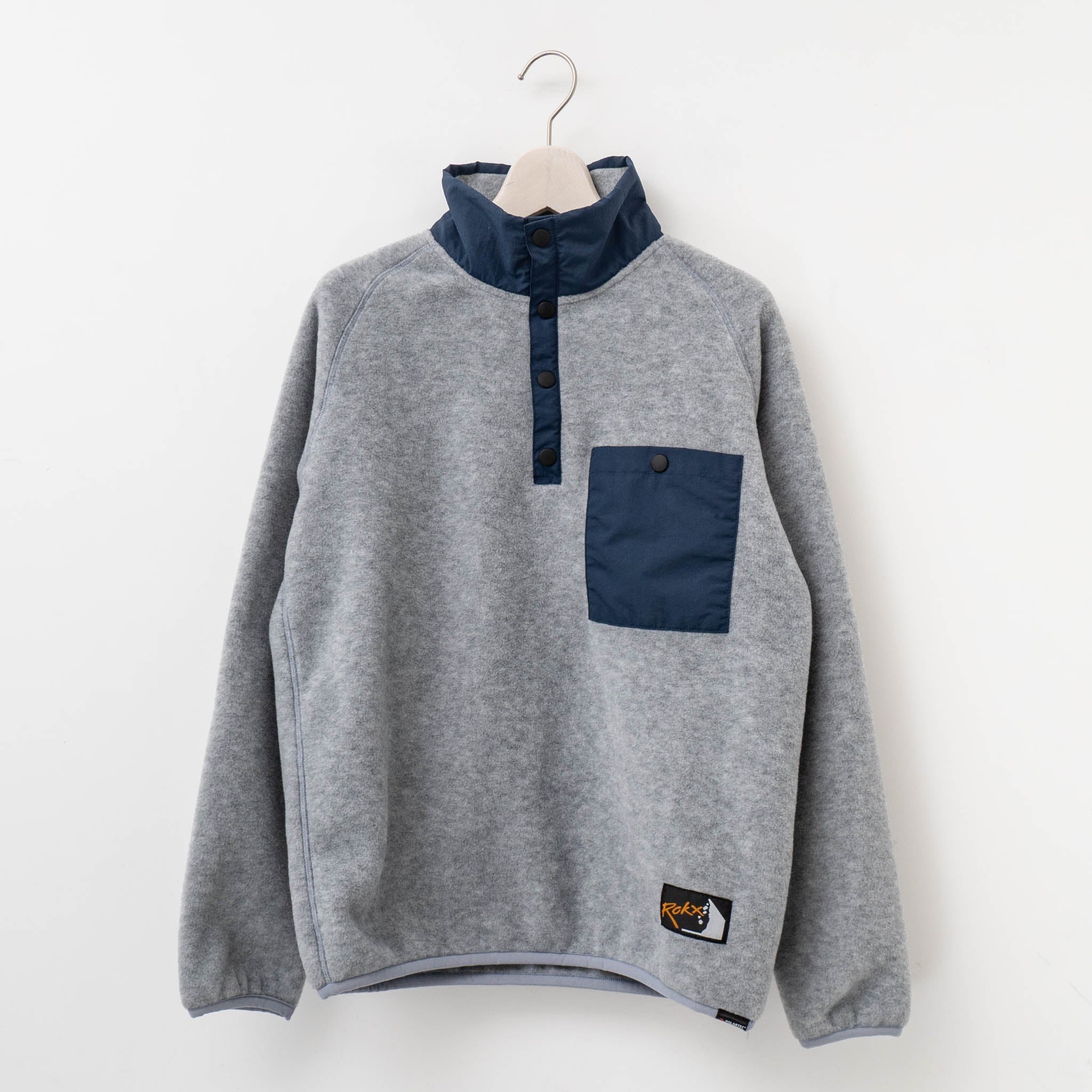 ROKX/UNISEX CLASSIC 200 FLEECE SNAP TOP – haus-netstore