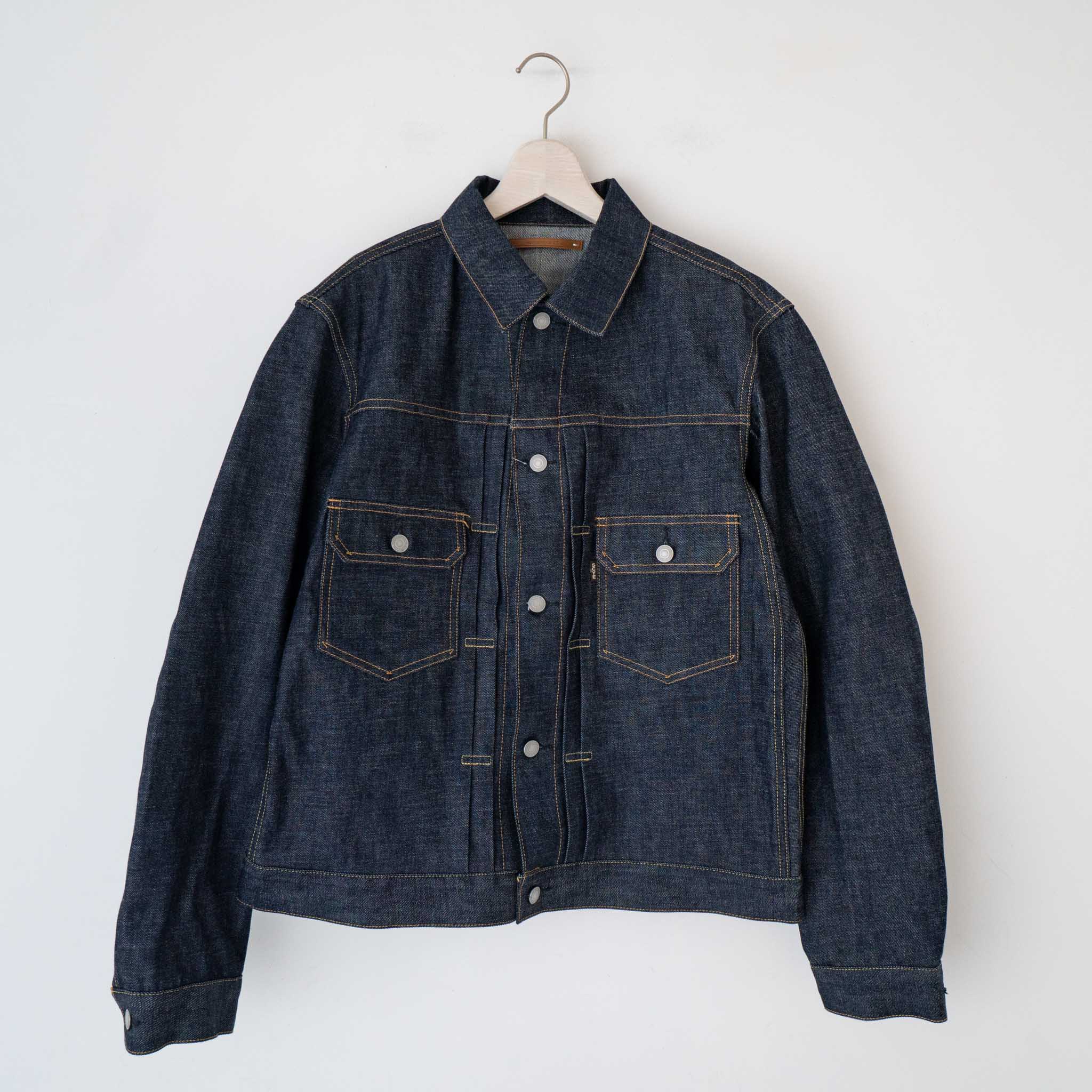 SCYE BASICS/MEN Selvedge Denim Pivot Sleeve Trucker Jacket – haus