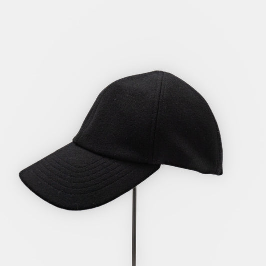 2026AW mature ha.｜trainer cap ear / melton MIL-TC1170-H（black）