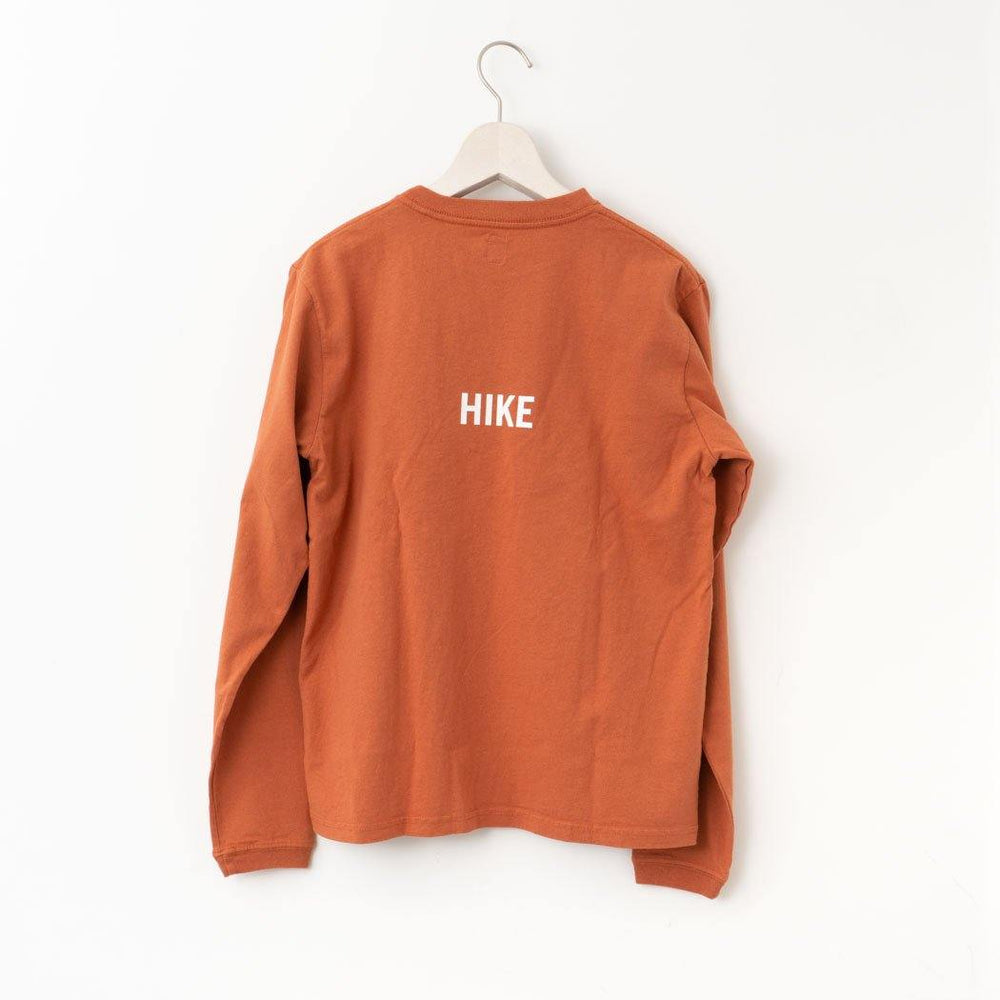 SUNSHINE+CLOUD /UNISEX　ロングスリーブTシャツ ”GO-HIKE” BRICK - haus-netstore