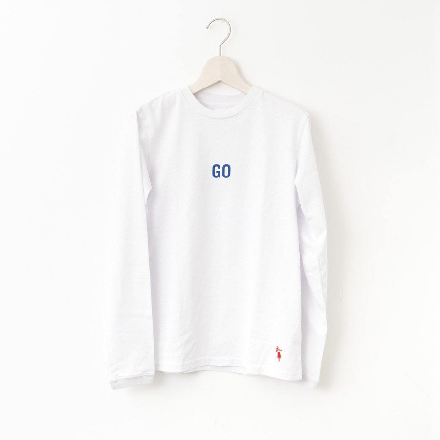 SUNSHINE+CLOUD/　ロングスリーブTシャツ ”GO-HIKE” WHITE - haus-netstore