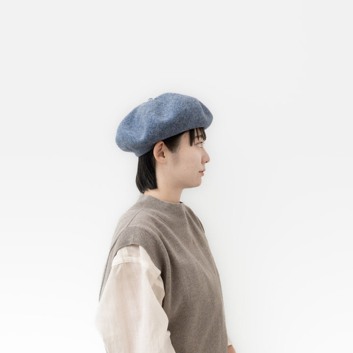 2024AW mature ha./　beret top gather big blue MKF-2001-Y