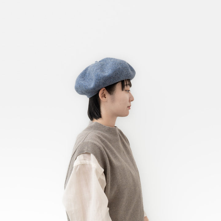 2024AW mature ha./　beret top gather big blue MKF-2001-Y