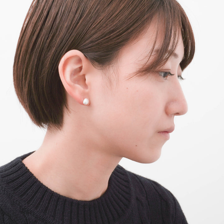 SOURCE/　Medium Keshi Pearl Post Earrings-H - haus-netstore