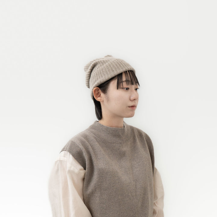 2024AW mature ha./　pleats knit cap MK-3001-Y