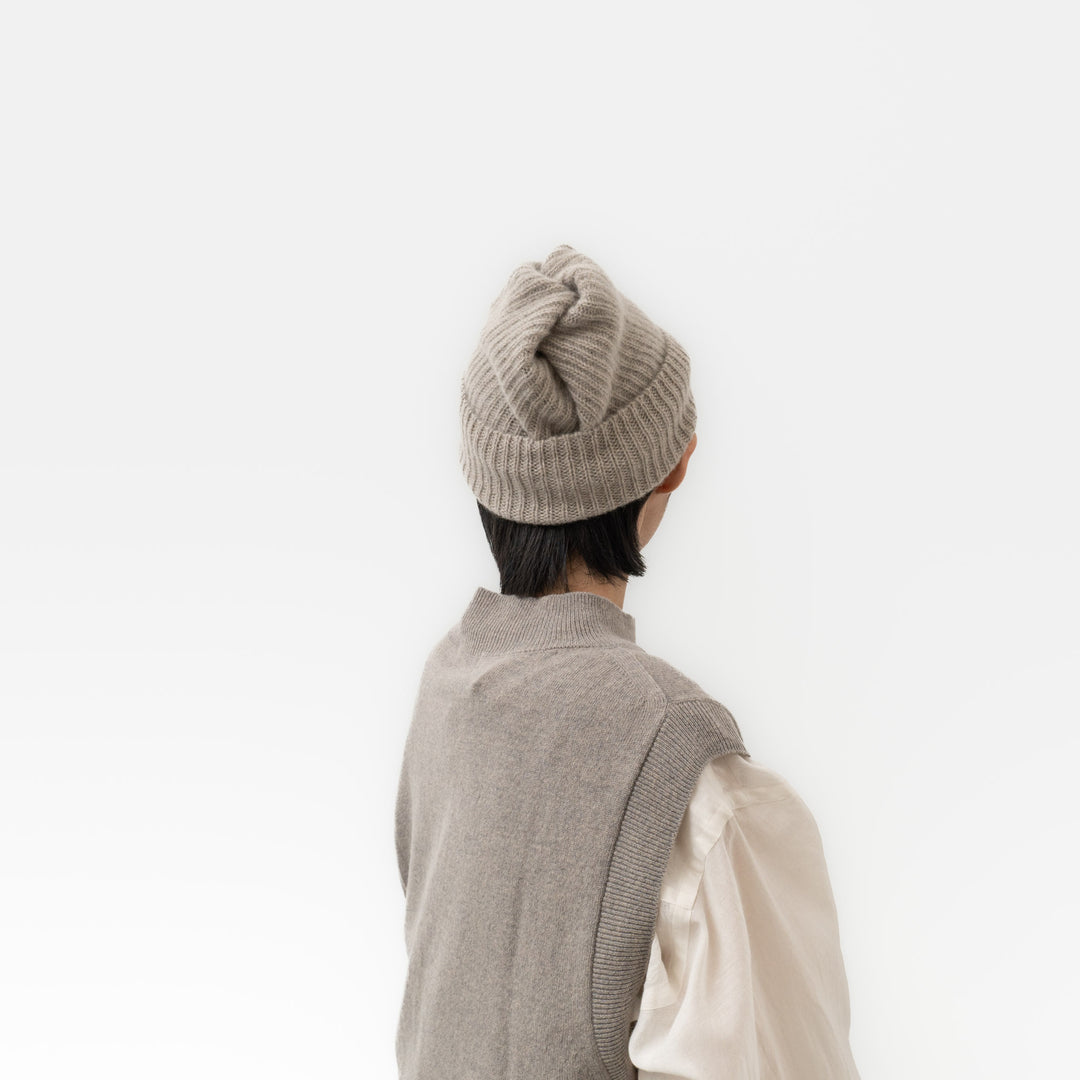 2024AW mature ha./　pleats knit cap MK-3001-Y