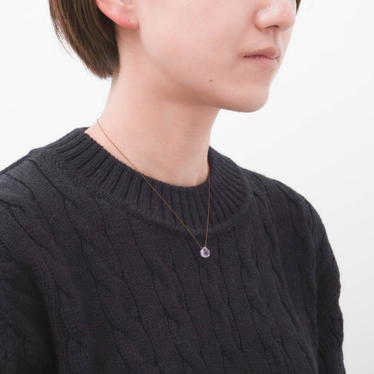 Margaret Solow/ Faceted Stone Necklace col.Amethyst-Ｈ - haus-netstore