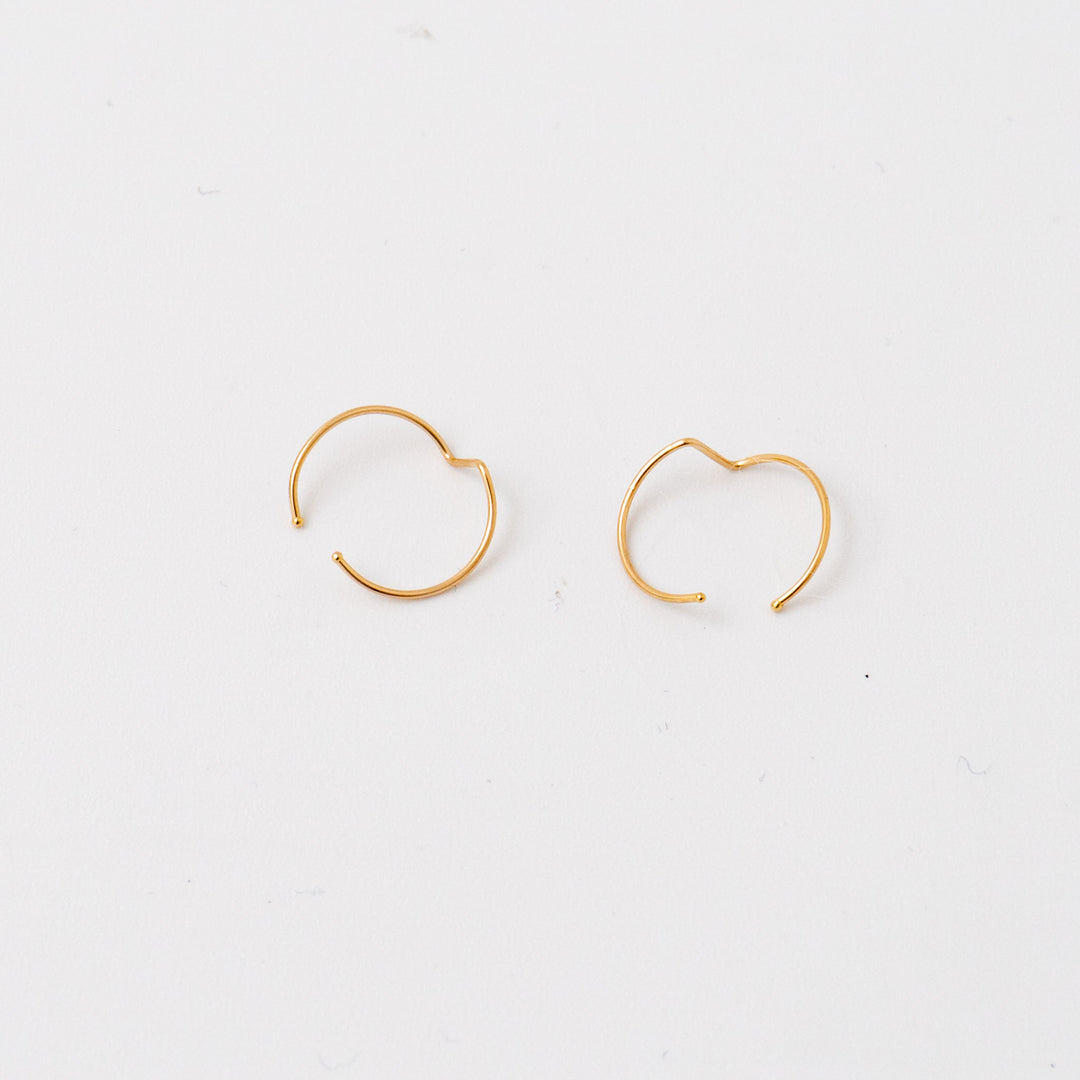 Kathleen Whitaker/　Small Moon Earrings・ - haus-netstore