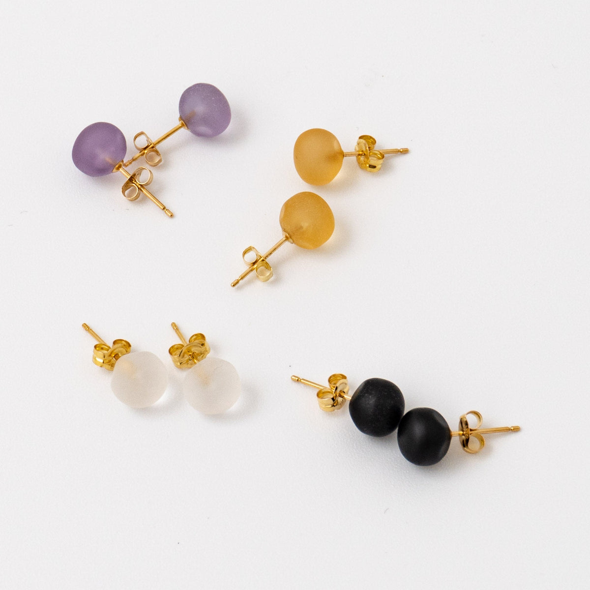 SOURCE/　Pebble Earrings col.Crystal-YH・ - haus-netstore