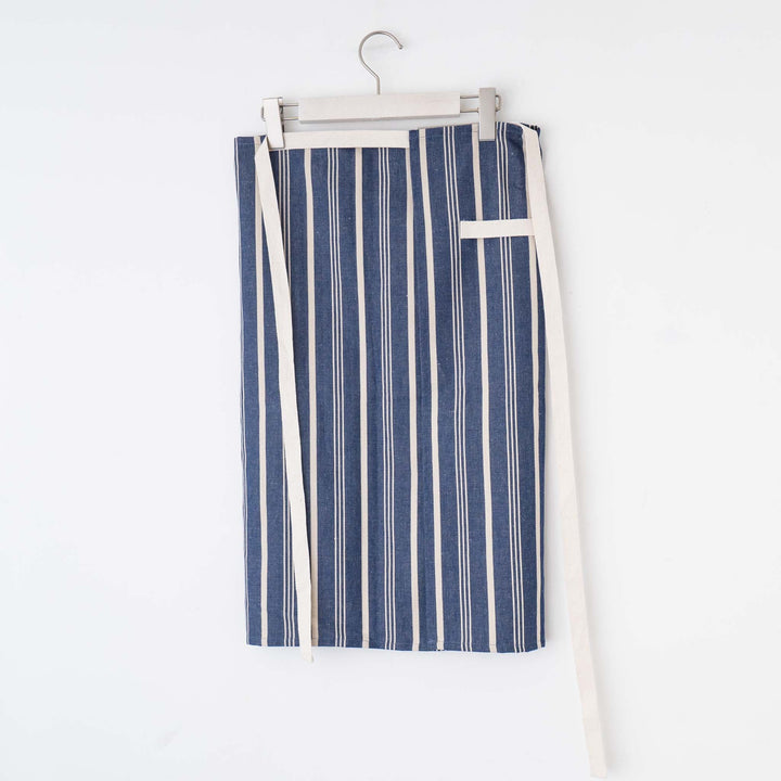 GOOD LINEN SUPPLY/　APRON SHORT HERRING BONE - haus-netstore