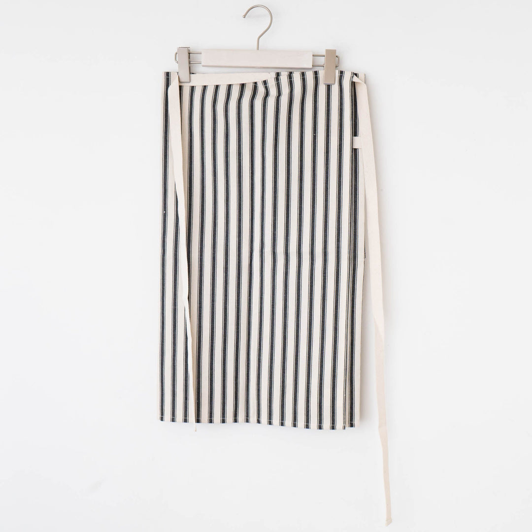 GOOD LINEN SUPPLY/　APRON SHORT HERRING BONE - haus-netstore