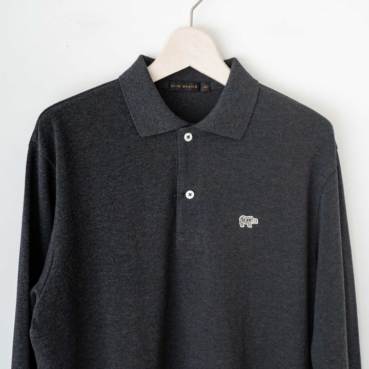 SCYE BASICS/WOMEN　Cotton Pique Long Sleeved Polo Shirt - haus-netstore