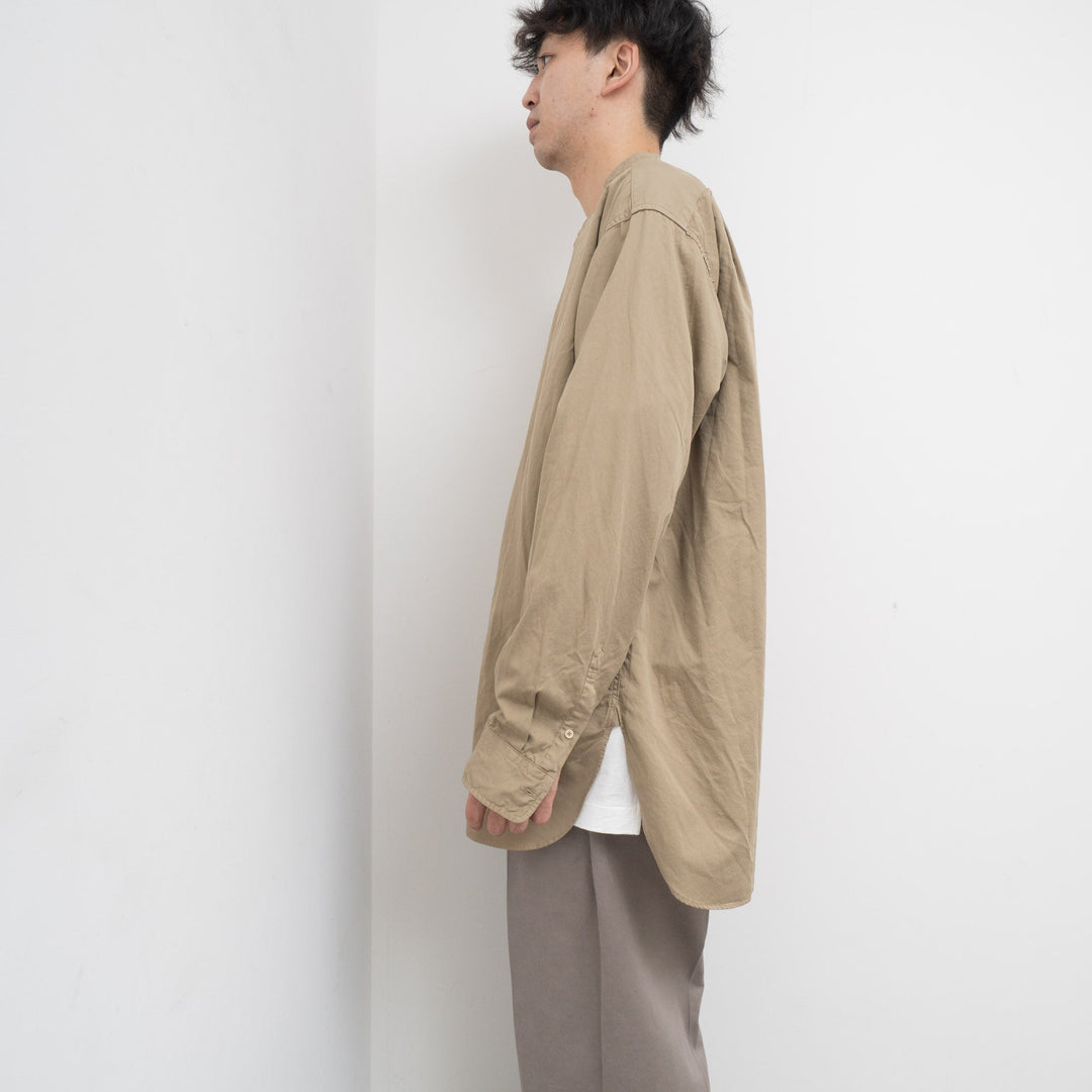 KAPTAIN SUNSHINE/　Garment Dyed Stand Collar Shirt - haus-netstore