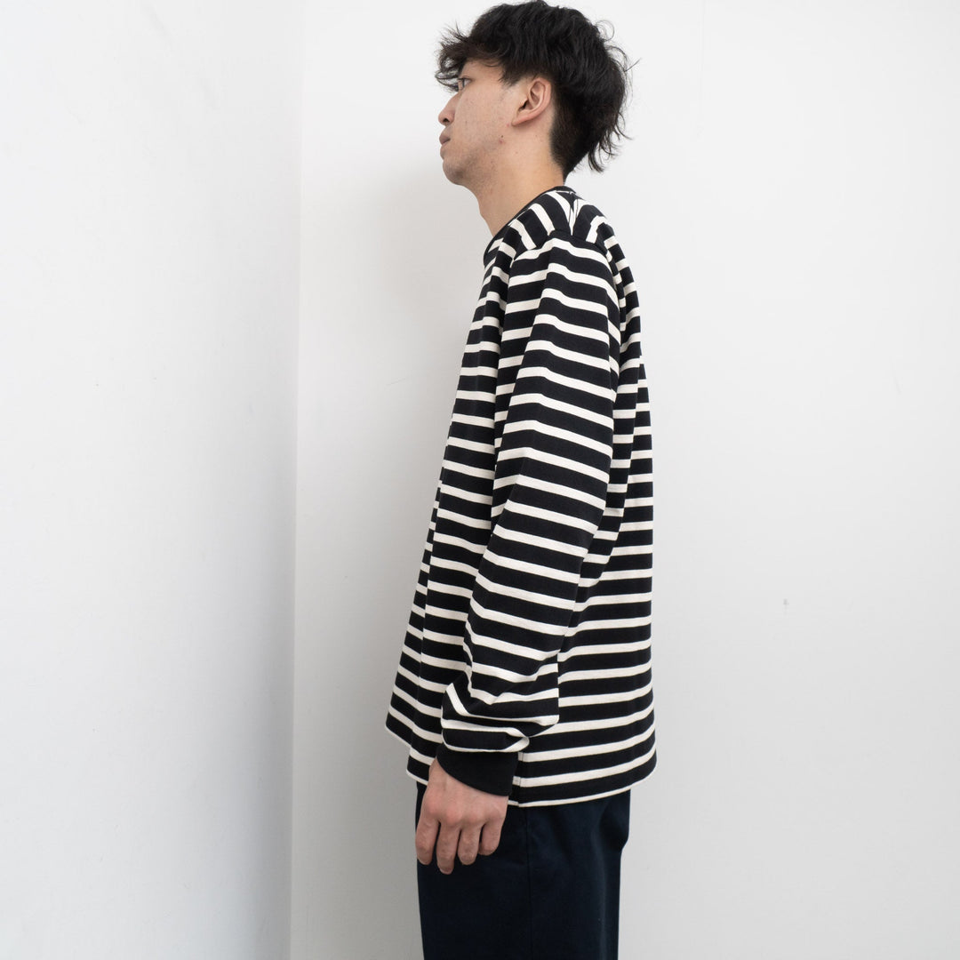 SCYE BASICS/MEN　Striped Cotton Jersey Long Sleeved T-Shirt - haus-netstore