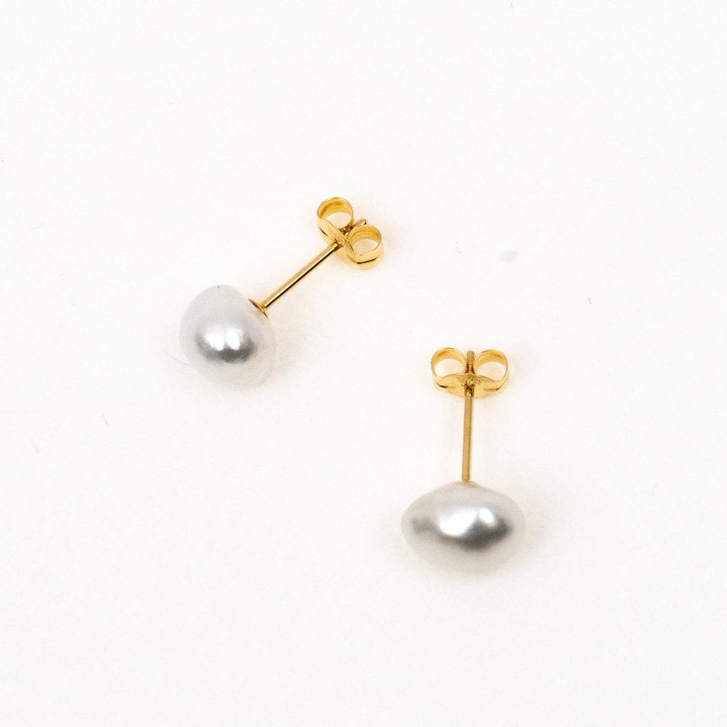SOURCE/　Medium Keshi Pearl Post Earrings-H