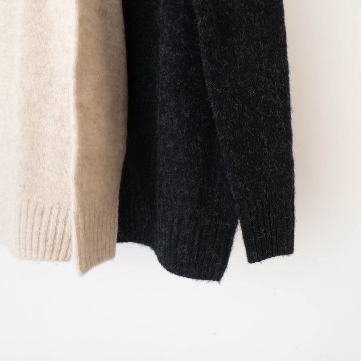 SCYE BASICS/MEN　Shetland Wool Brushed Sweater - haus-netstore