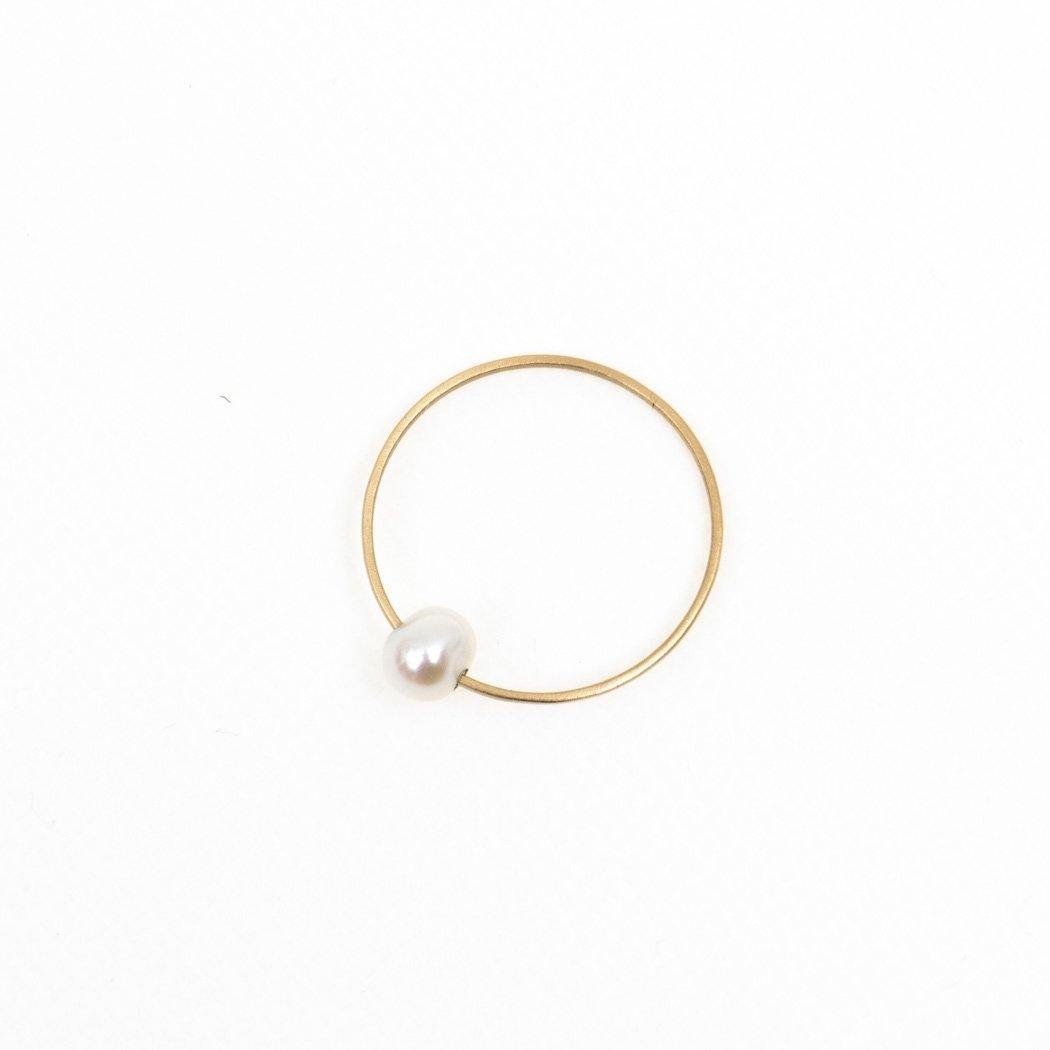 Carla Caruso/　Bead Ring-White Pearl - haus-netstore