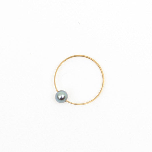 Carla Caruso/　Bead Ring-Gray Pearl - haus-netstore