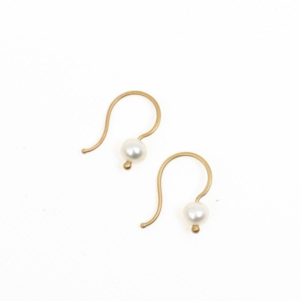 Carla Caruso/　Gem Drop Earrings-White Pearl - haus-netstore