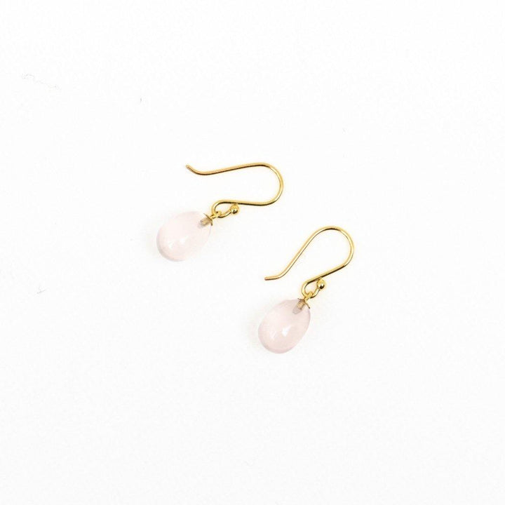 SOURCE/　Small Egg Earrings col.Rose Quartz - haus-netstore